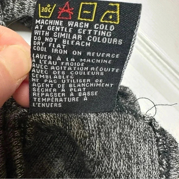 Kersh T-Shirt Cropped  Marled Black & White Size Small - Picture 6 of 16